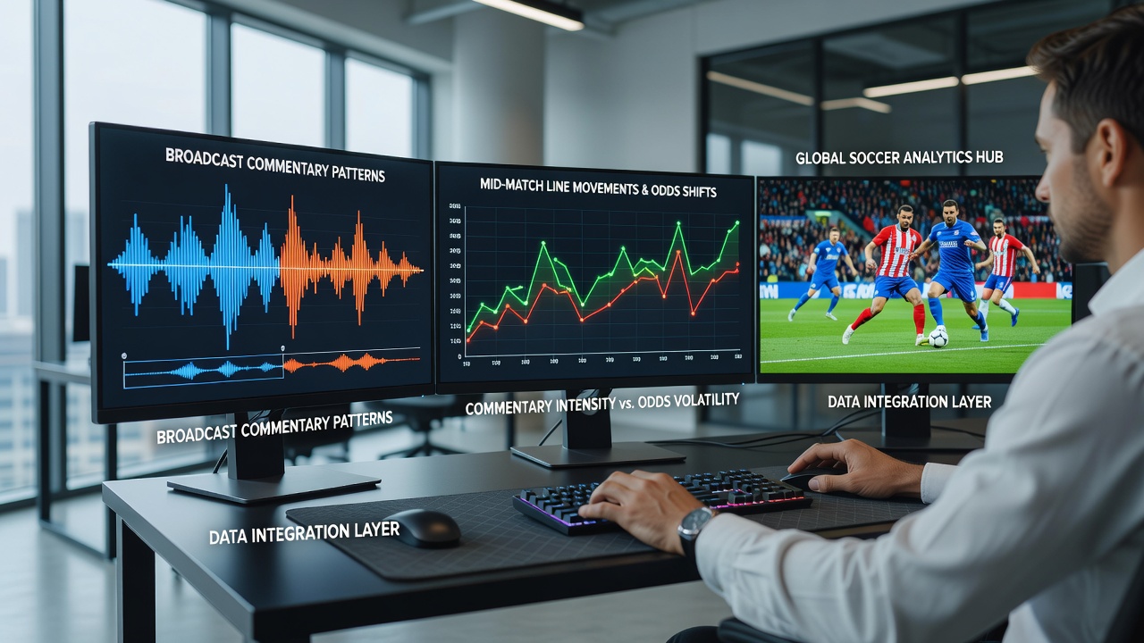 Real-time odds display updating during a live soccer broadcast