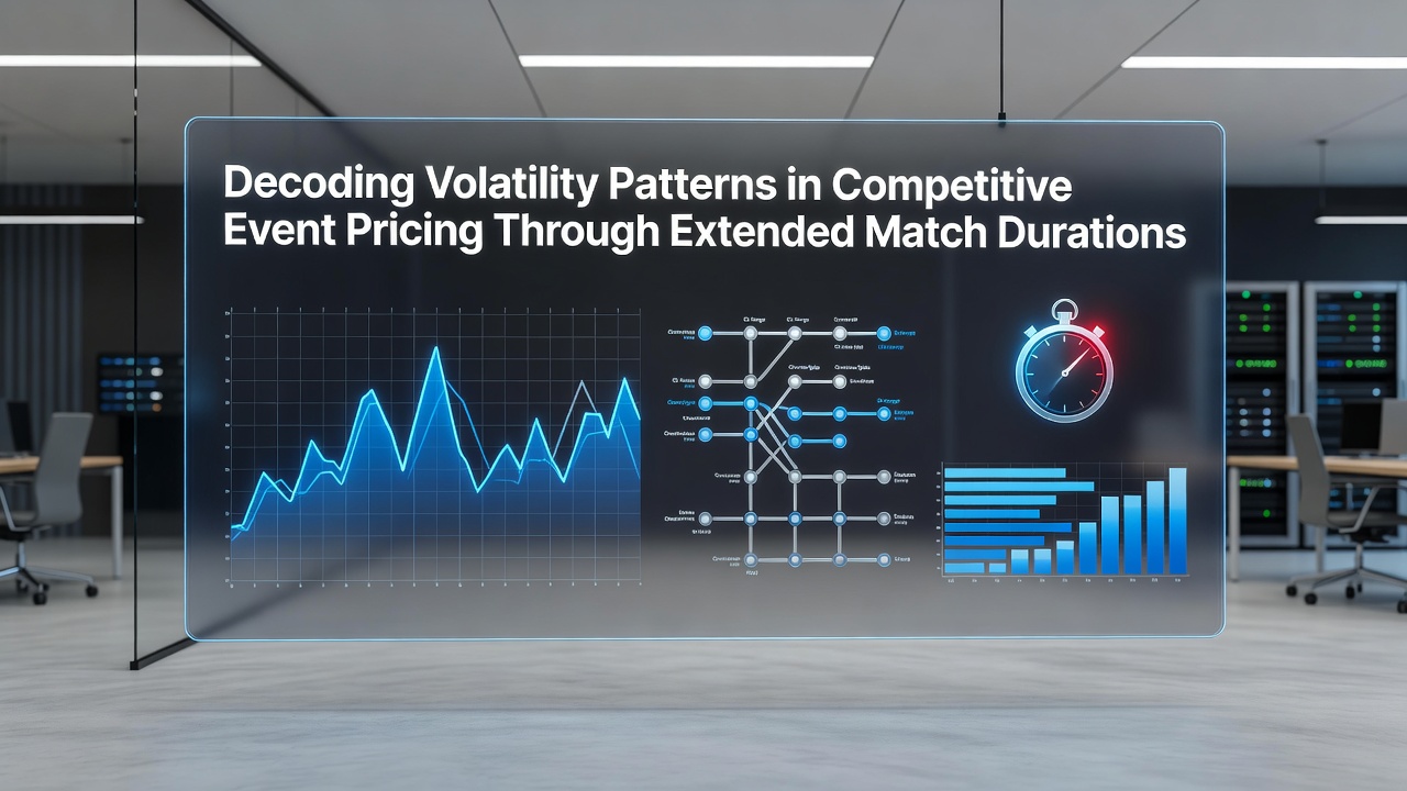 Graph showing volatility patterns in event pricing during extended match durations