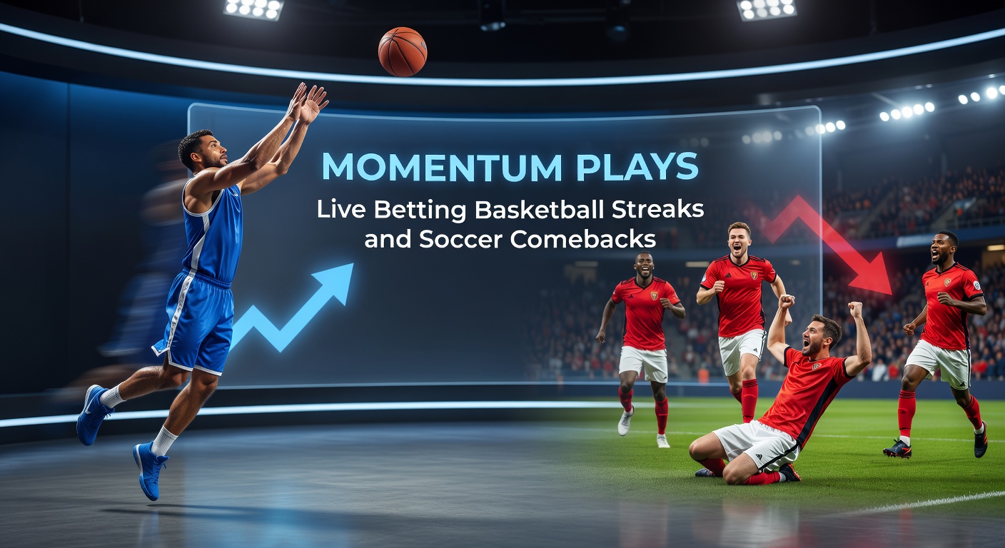 Dynamic basketball player driving to the hoop during a fast-break streak, capturing the essence of live momentum shifts in games