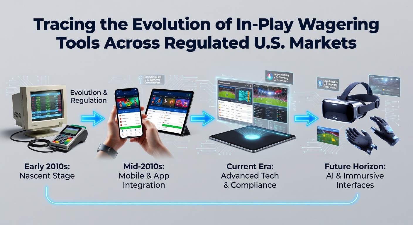 Early interface of a regulated sports betting app showing basic in-play odds and score updates from the mid-2010s